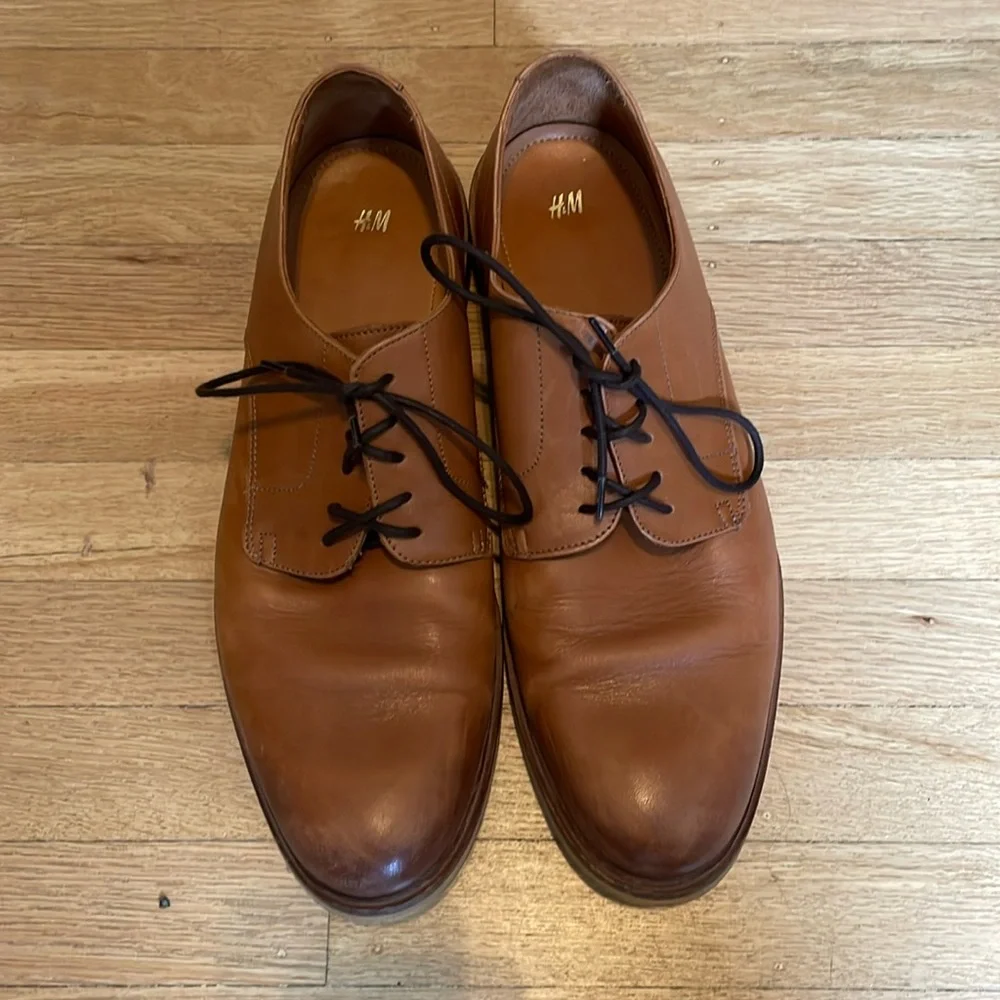 H&M Light Brown Leather Dress Shoes - Picture 1 of 9